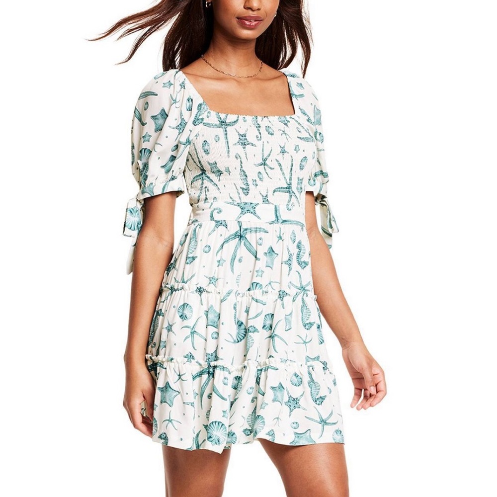 NWT Agua Bendita x Target deep sea print sleeve mini dress
